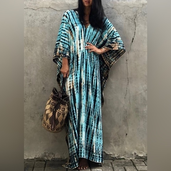 Other - Jenny Elegant Bohemian Kaftan Maxi Dress Swimsuit Coverup